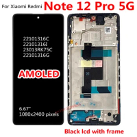 6.67" Best Amoled LCD Display Touch Screen Digitizer Assembly Sensor + Frame Pantalla For Xiaomi Redmi Note 12 Pro 5G Note12 Pro
