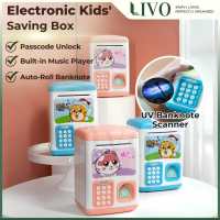new LIVO Kid Saving Box Electronic Fingerprint Storage Safe Piggy Bank Children Coin Bank Notes Tabu