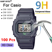 100 Pcs For Casio DW-5600 DW-5035 GW-M5600 GW-B5600 SmartWatch Ultra Slim HD Clear 9H Tempered Glass Film Screen Protector Guard