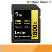 Lexar 1TB 512GB 256GB 128GB 64GB Professional 1800x UHS-II V60 GOLD Series SDXC Memory Card - 128GB 