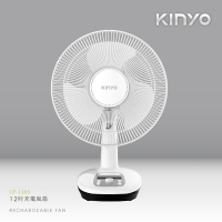 KINYO 12吋AC插頭充電式風扇