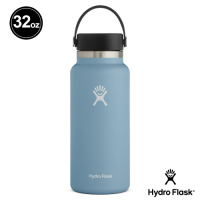 美國Hydro Flask 真空保冷/熱 寬口鋼瓶 946ml 雨滴藍