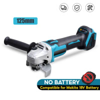 125mm Brushless Cordless Angle Grinder 6 Speed Variable Polishing Cutting Grinding Machine Power Tool For Makita 18V Battery