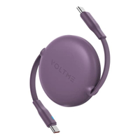 สายชาร์จแบบดึงเก็บรุ่น Yoyo Series (USB-C เป็น USB-C) สีม่วง ยาว 1 เมตร [รองรับ 3A / 60W]