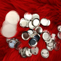 100 Sets Of Round Button Parts Supplies 25/32/44/50/58 MM For