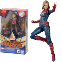 In Stock Original BANDAI SPIRITS S.H.Figuarts SHF CAPTAIN MARVEL Anime Figure Model Collectible Action Toys Gifts