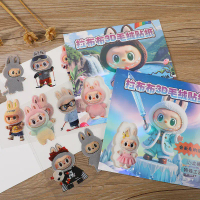 Creative Labubu Plush Stickers Wholesale Cross-Border Exquisite Cute Cartoon 3D Decorative Journal E