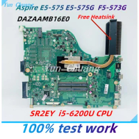 DAZAAMB16E0 mainboard For Acer Aspire E5-575 F5-573G E5-575G Laptop Motherboard NBGB611002 With i5-6200U CPU DDR4 Free HeatsinK