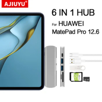 USB Type C HUB to HDMI Multi USB 3.0 SD/TF Card Reader Adapter Dock For HUAWEI MatePad Pro 12.6 MateBook E 2022 Splitter Port