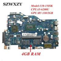 Refurbished For Lenovo 110-15ISK Laptop Motherboard LA-D562P 5B20L82913 i5-6200U CPU R5 330 2GB GPU 4GB RAM DDR4
