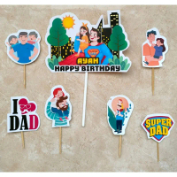 topper cake kue tumpeng happy birthday ulang tahun ayah bapak father