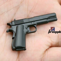 1/6 Scale 4D Type M1911 A1 Black Pistol Model Soldier Accessory Weapon Annex Plastic Gun Simple Model for 12" Action Figure DIY