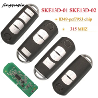jingyuqin 2/3/4Buttons Remote Key Fob 315MHz ID49 Chip For Mazda 3 6 MX-5 Miata 2013-2019 Mitsubishi System SKE13D-01 SKE13D02