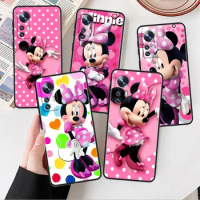 Minnie Disney Mouse Cute Phone Case For Xiaomi Mi 13 10S 10 9T 9SE 8 Mix Play A3 A2 A1 CC9E Note 10 Lite Pro Black Cover