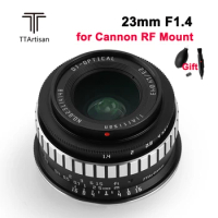 TTArtisan 23mm F1.4 Manual Focus Camera Lens APS-C for Canon EOS R RF EOS R RP R5 R6 R7 R10 Mount Cameras