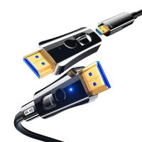 【魔宙】HDMI2.1協會認證 8K@60HZ/48Gbps工程分離式光纖線 8M