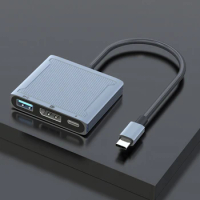 USB Type C to Displayport Docking Station 3 in 1 Hub USB 3.1 Type-C To USB+DP+PD Port Laptop Dock Converter for Mackbook Air Pro