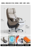 WTZ電動老闆椅子電腦椅可躺真皮雙電機按摩久坐辦公室沙發座椅