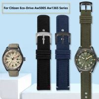 For Citizen Eco-Drive Aw5005 Aw1365 Series Canvas Nylon Watch Strap 20mm Men's Waterproof Calfskin Sole Canvas Watchbands