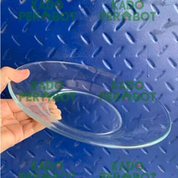 Piring KACA Polos - Piring Jumbo Kaca Beling Estetik - Piring Makan Besar Estetik 6 Pcs