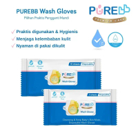 Pure BB Wash Gloves Tissue Basah Mandi Bayi Bebas Alkohol