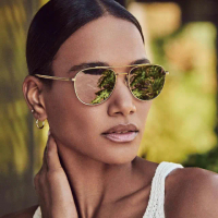 【Oliver Peoples】Rivetti 飛官框太陽眼鏡 玻璃鏡片 日本製金屬框(金 深綠鏡片#OV1335ST 5035BH-55mm)