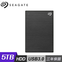 【Seagate 希捷】One Touch 5TB 行動硬碟 密碼版 黑色【三井3C】