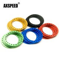 AXSPEED 4 Pcs Wheels Ring Metal Alloy Replacement Wheel Beadlock Rings for 2.2inch Wheel Rim 1/10 RC Crawler Car D90 SCX10