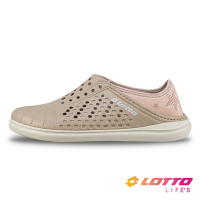 【LOTTO 義大利】女 STELLA 星彩洞洞鞋(奶茶-LT4AWS8241)