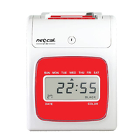 NEOCAL เครื่องตอกบัตร รุ่น D-8B สีขาว รองรับพนักงาน 200 คน (มีแบตเตอรี่สำรอง)