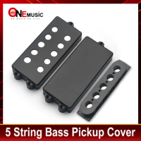 20Pcs 5 String Bass Pickup Sealed/ Opened Cover/Bobbin 5MB Electric Bass Bass Pickup Covers and Bobbin Black