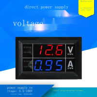 Voltmeter Digital, Paparan Dwi, DC5.5-100V dan Ammeter, 10A-50A-100A, Voltan DC, dengan Paparan LED,