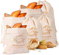 3 Pack Large Bread Bags Sourdough Bread Storage Bag with Food Grade Liners Reusable Linen Bread Bags