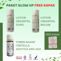 PAKET DOSTING HB GREENTEA SPF DAN TONER BADAN CENTELLA STRONG FREE KAPAS BPOM