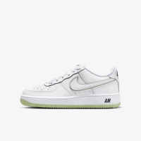 【NIKE 耐吉】Air Force 1 gs 大童 休閒鞋 運動 經典 AF1 皮革 白綠(CT3839-108)