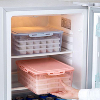 多層餃子盒冰箱大容量凍餃子保鮮盒家用速凍水餃收納盒分格餛飩盒