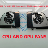 Original New For ASUS ROG Zephyrus G14 GA401 GA401I GA401IV GA401IU FMBB FMBC 13NR03F0AP0301 13NR03F0AP0101 Cpu GPU Cooling Fan