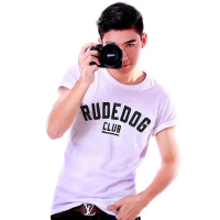 Rudedog  เสื้อคอกลม ชาย รุ่น Crack สีขาว