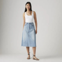 【LEVIS】長裙 牛仔長裙 中腰牛仔裙 丹寧裙 人氣新品 A9316-0001