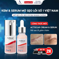 Combo Kem Và Serum Hỗ Trợ Mờ Sẹo Lồi, Sẹo Phì Đại Actiscar 20ml 【Chính hãng】 【Hiệu quả nhanh】
