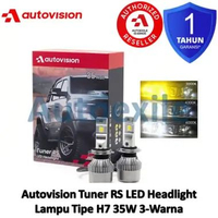 Autovision Tuner RS LED 3 Warna H7 12V 24V 3000K 4300K 6000K Kuning Pekat Warm White Putih Bersih Or