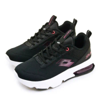 【女】LOTTO 緩震氣墊慢跑鞋 ARIA LITE系列 黑紫 9060