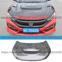Carbon Fiber Front Bonnet Hood Cover For HONDA CIVIC FCI FK7 FK8 10TH 2016-2020 Car Styling