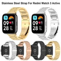 New Metal Stainless Steel Strap For Redmi Watch 3 Active Band Bracelet Replacement Watchband Accessories