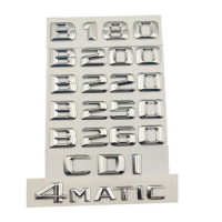 3d Chrome Car Letters Rear Trunk Emblem Badge Stickers For Mercedes Benz B180 B200 B220 B250 B260 W246 W245 CDI Logo Accessories