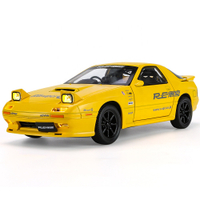 ใหม่1:24 RX7ล้อแม็กรถยนต์รุ่นของเล่นโมเดลด้วยเสียงและแสง Pullback รถของเล่นเด็ก