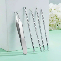 Bộ Que Nặn Mụn 5 món lấy mụn đầu đen - mụn bọc - trứng cá làm đẹp chuyên dụng tiện lợi Nữ Skincare L