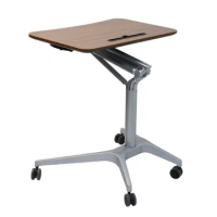 Standing laptop desk Pneumatic automatic Aluminum alloy lift movable laptop stand office desk laptop table lecture desk hot sale