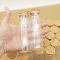 12Pieces 37*120mm 100ml Corks Glass Bottles Empty Test Tube Jar Container Diy Glass Spice storage bottles &amp; jars Containers