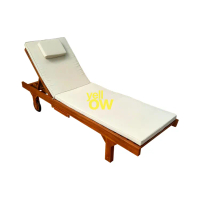 Pool Lounger Kasur Pantai Kolam Renang Kursi Lonjer Kayu Jati Sunbed